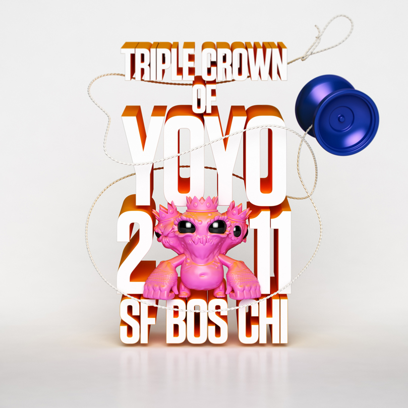 Triple Crown of YoYo Mascot Vinyl Toy