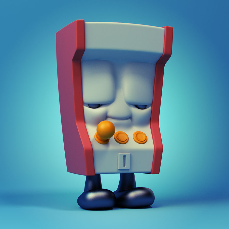 Arcade Machine Vinyl Toy Design