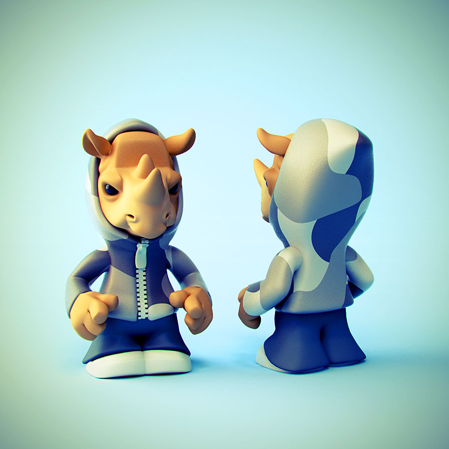 Urban Rhino Vinyl Toy Design